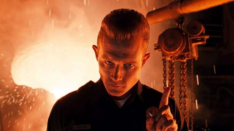 Le T-1000 dans Terminator 2: Judgment Day