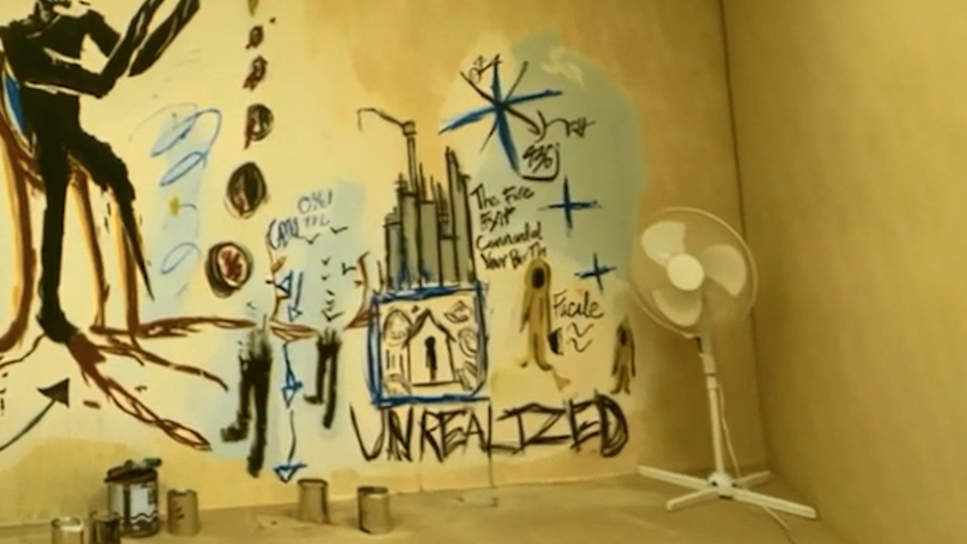 La partie droite de la fresque murale